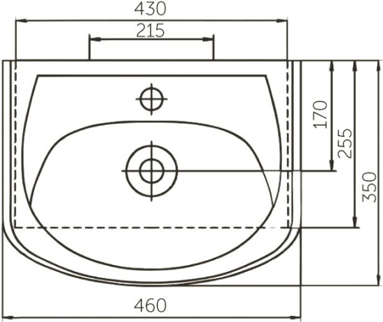 Тумба с раковиной 1MarKa Story 45Н белый глянец