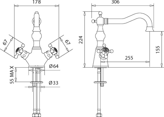 Смеситель для кухни Migliore Arcadia 18269 золото