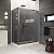 Душевой уголок Vegas Glass ZP+ZPV Protec 165*90 11 07, профиль оружейная сталь, стекло графит