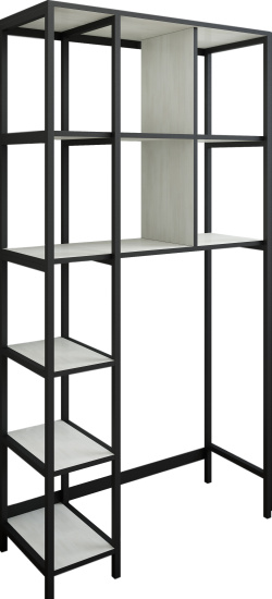 Шкаф Sanflor Лофт северное дерево светлое, черный муар, для стиральной машины