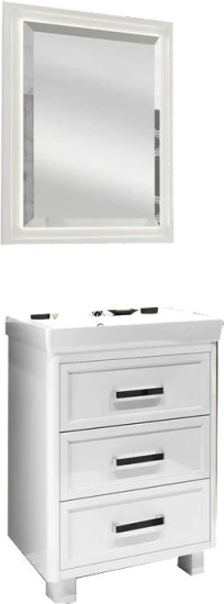 Мебель для ванной Opadiris Вегас 60, белая напольная