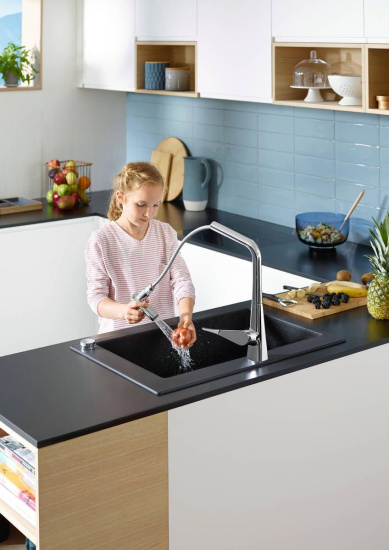 Смеситель для кухни Hansgrohe Metris Select M71 73806000 хром