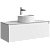 Тумба с раковиной Aqwella 5 stars Geometria 100 подвесная 1 ящик, белая, столешница белый мрамор