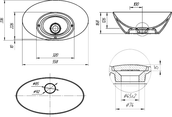 Мебель для ванной Misty Грей 80 подвесная, темный бетон