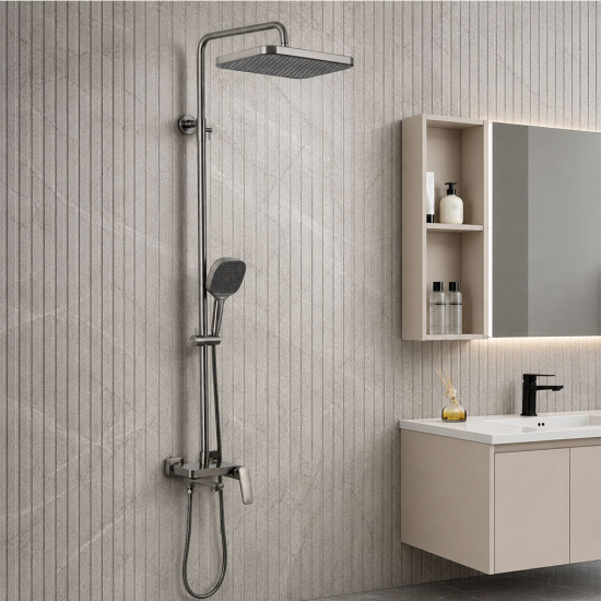 Душевая стойка Gappo G2428-9, оружейная сталь