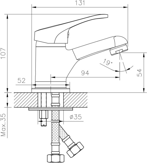 Смеситель для раковины Decoroom DR21 DR21011