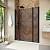 Душевая дверь в нишу Vegas Glass  EP-2F NOVO 190 02М 05 R, профиль черный матовый, стекло бронза
