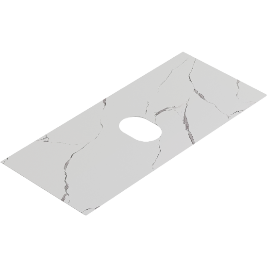 Тумба с раковиной Aqwella 5 stars Geometria 100 подвесная 2 ящика, белая, столешница белый мрамор