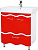 Тумба для комплекта Bellezza Мари Волна 70 белая/красная