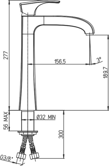 Смеситель для раковины Paini Lady 89PW205LLL