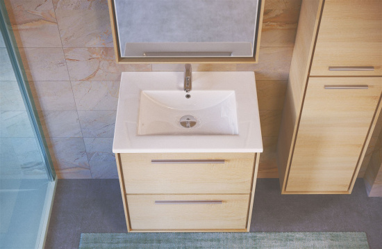 Тумба с раковиной Raval Frame 60 дуб сонома, подвесная