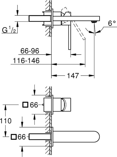 Смеситель для раковины Grohe Plus 29303AL3 темный графит
