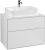 Тумба с раковиной Villeroy & Boch Finion 80 white matt lacquer, glass white matt, с настенным освещением