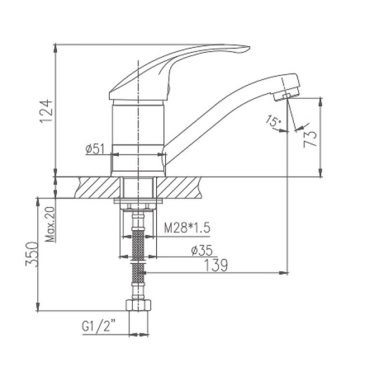 Смеситель для раковины Haiba HB4521-2