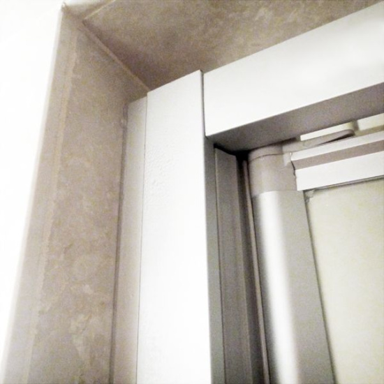 Душевой уголок GuteWetter Practic Rectan GK-402 левая 95x80 см стекло бесцветное, профиль матовый хром