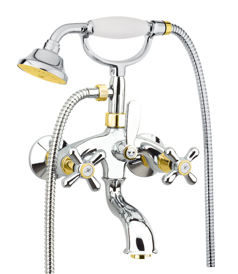 Смеситель для ванны Fiore Margot 26CO0600, хром/золото