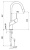 Смеситель для кухни Webert Habitat HB940302 сталь с душем