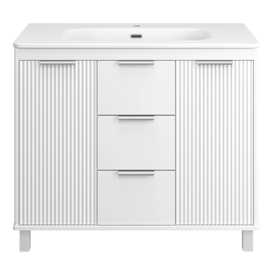 Тумба с раковиной Brevita Рисака White 90