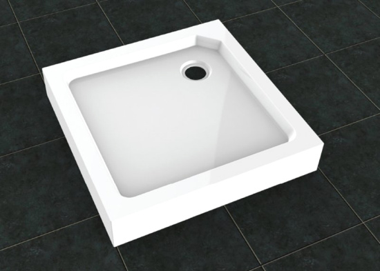 Поддон для душа Cezares Tray SMC TRAY-SMC-A-80-550-150-W 80x80, с сифоном
