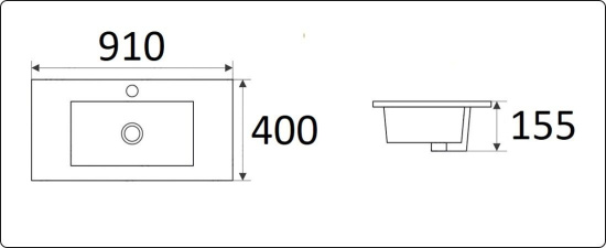Раковина CeramaLux 9393-90