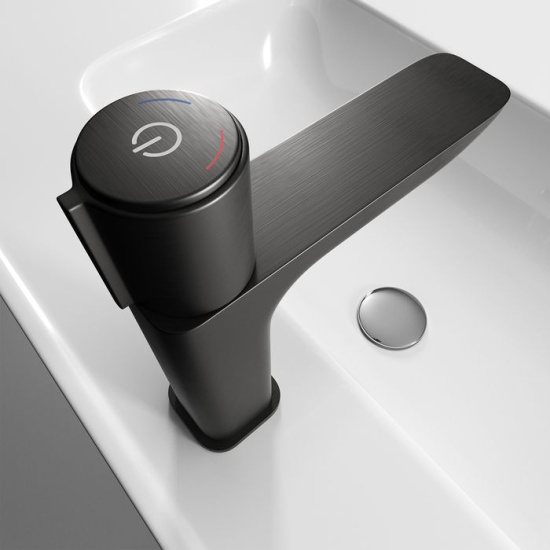 Смеситель для раковины Iddis Slide SLIGMBTi01 графитовый