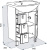 Мебель для ванной Triton Диана 70 L, 3 ящика, белая
