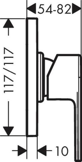 Смеситель для душа Hansgrohe Vernis Shape 71658000 хром