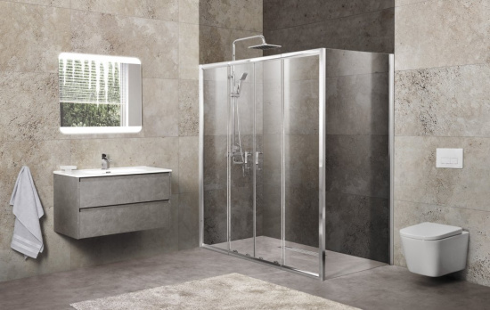 Душевой уголок BelBagno Unique-AH-21-170/200-80-C-Cr