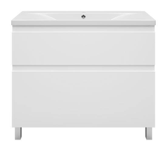 Тумба с раковиной Misty Лаки 100 белая