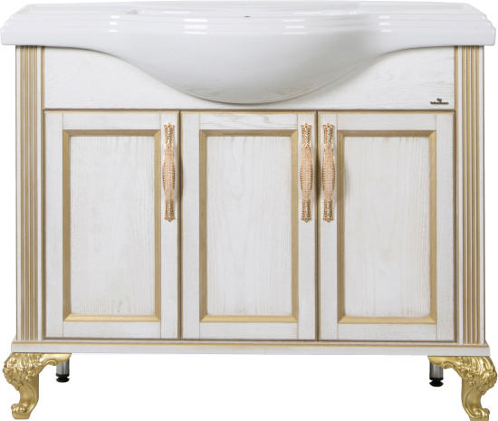 Тумба с раковиной ValenHouse Эллина 105 патина золото