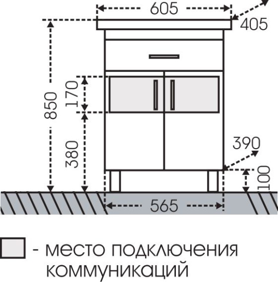Мебель для ванной СанТа Дублин 60 с 1 ящиком