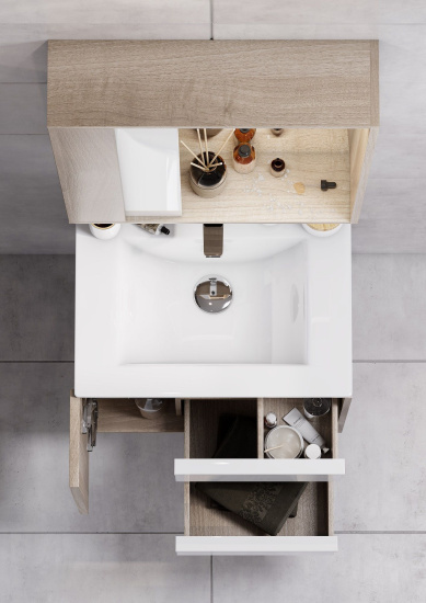 Зеркало Aquaton Бостон 60 с подсветкой, дуб эврика