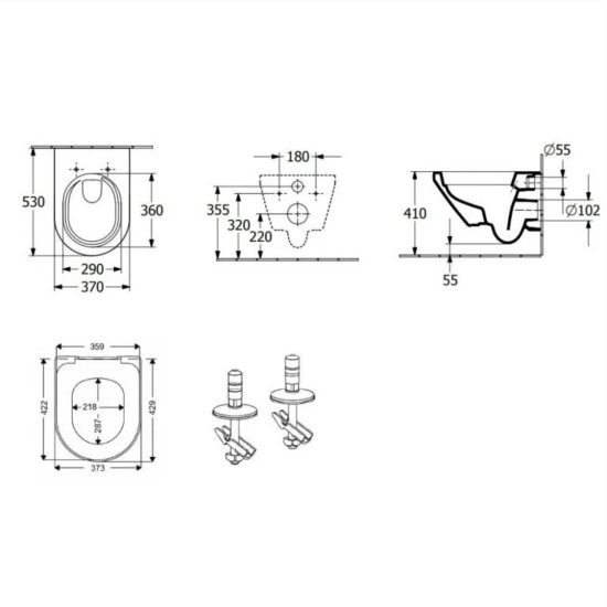 Унитаз подвесной Villeroy & Boch Architectura 4616CB01 с сиденьем микролифт