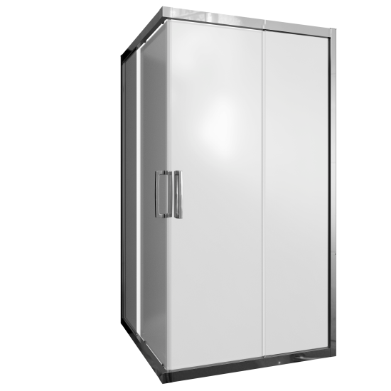 Душевой уголок Stworki Дублин 100x100 см профиль хром глянец, стекло матовое