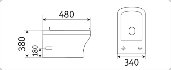 Подвесной унитаз CeramaLux CL2102