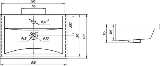 Мебель для ванной Onika Легран 60.13 дуб галифакс