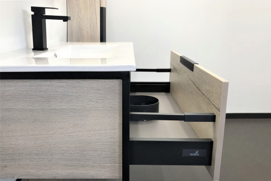 Тумба с раковиной Comforty Бонн 90 дуб дымчатый