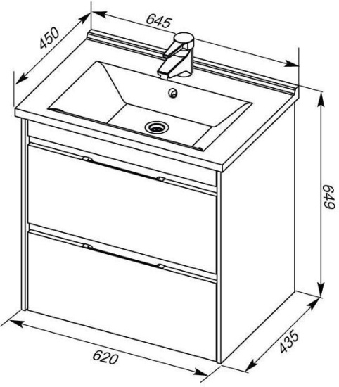 Мебель для ванной Aquanet Тулон 65