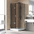 Душевой уголок Vegas Glass GPS-Fis LUX 90*110 08 07 L, профиль глянцевый хром, стекло графит