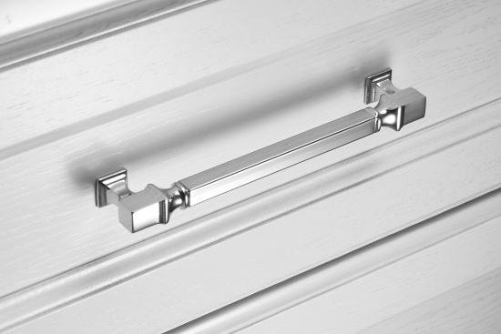 Тумба с раковиной ASB-Woodline Венеция 100 белый, патина серебро