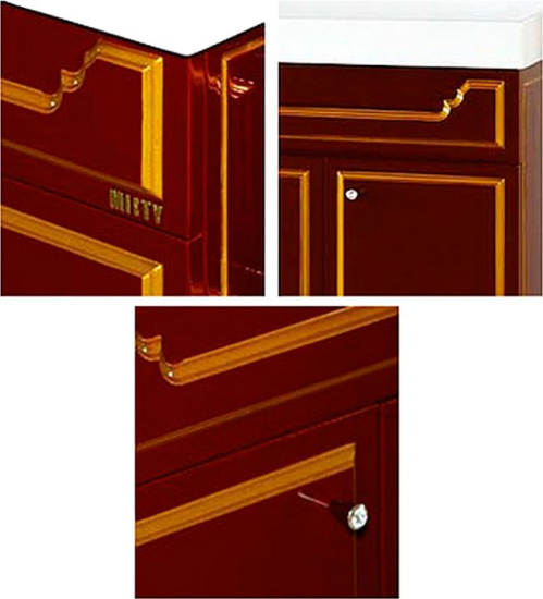 Мебель для ванной Misty Praga 120 бордо патина