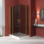 Душевой уголок Vegas Glass EFA-F LUX 120*90 09 07 L, профиль золото глянцевое, стекло графит