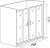Душевая дверь в нишу Good Door Latte WTW-TD-150-C-WE