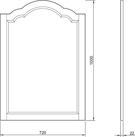 Зеркало ValenHouse Эстетика 80 синее