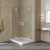 Душевой уголок Vegas Glass AFA-F LUX 110*100 01 01 L профиль белый, стекло прозрачное