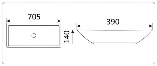 Накладная раковина CeramaLux 9122