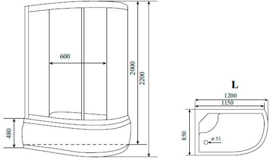 Душевая кабина Timo Comfort T-8820L Clean Glass