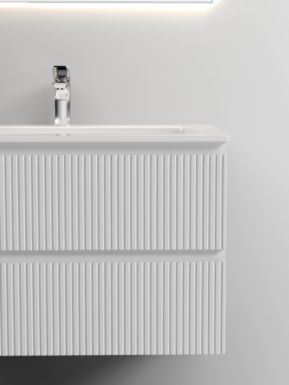 Тумба с раковиной Sancos Snob T 100 Bianco правая SNT100RW, подвесная