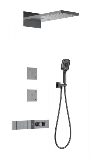Душевая система Wonzon & Woghand WW-D4538-A-BGG с термостатом