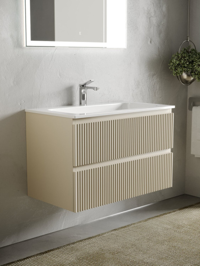 Тумба с раковиной Sancos Snob R 70 Beige Soft SNR70CE, подвесная